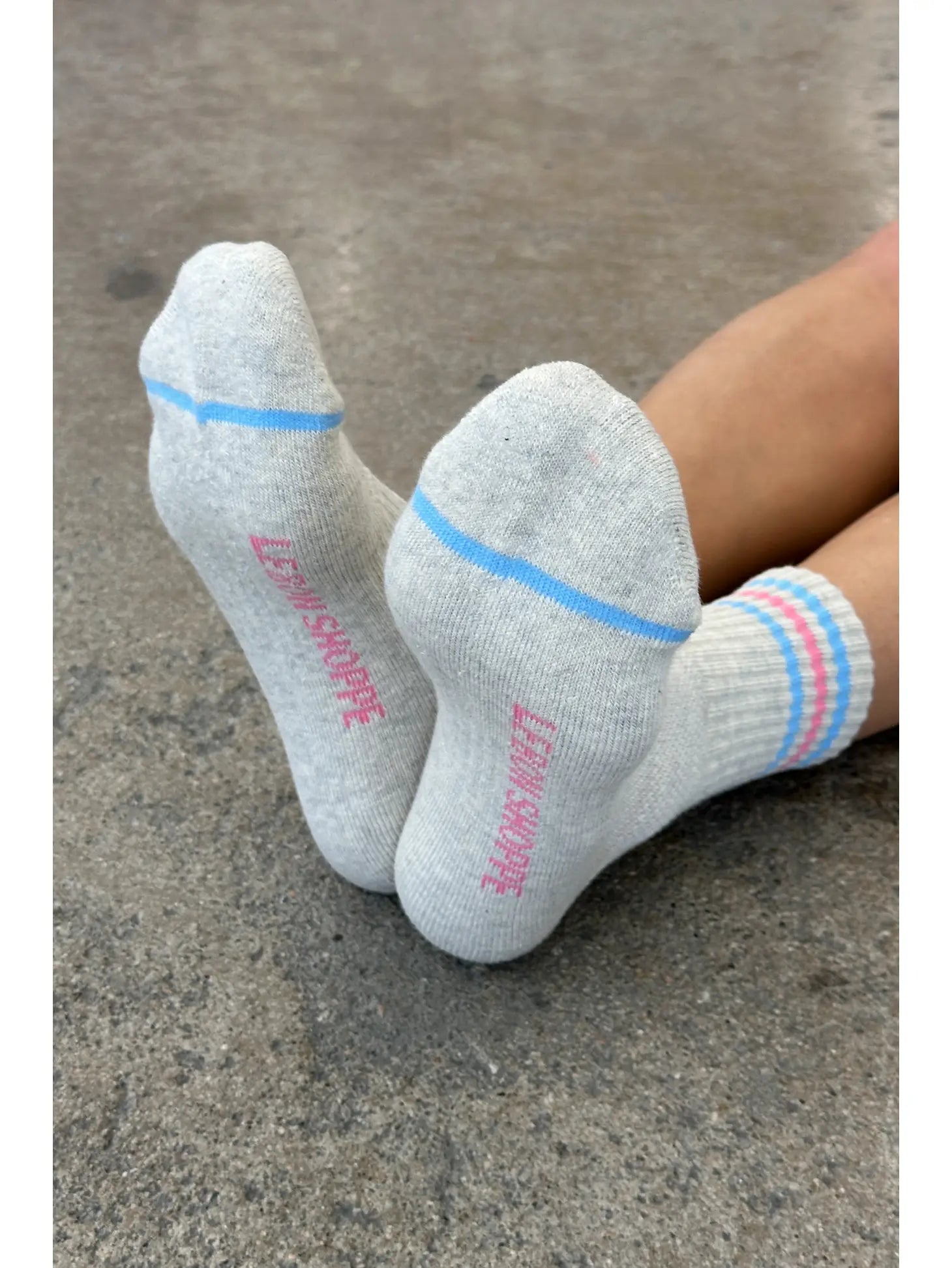 Girlfriend Socks in Bright Grey
