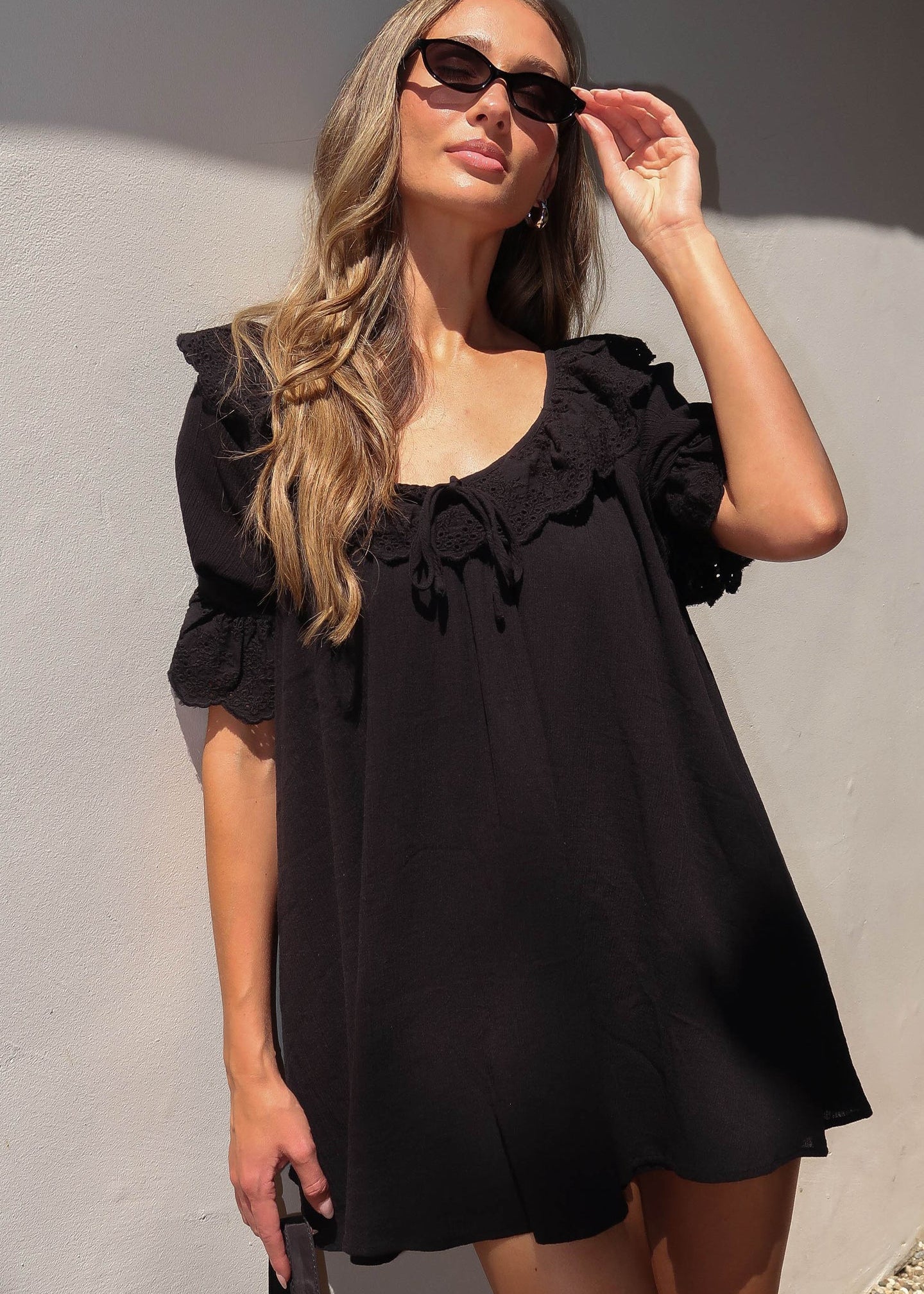 Toulouse Dress in Black Voile