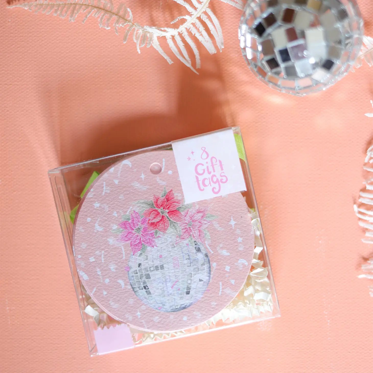 Disco Poinsettia Gift Tags