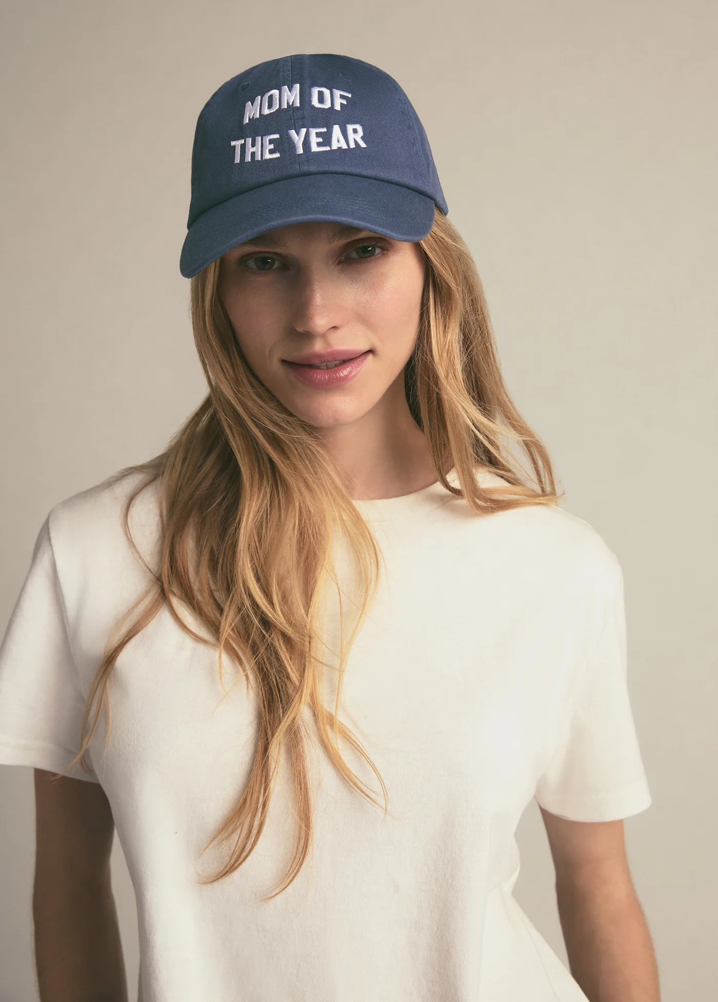 Mom Of The Year Baseball Hat in Navy