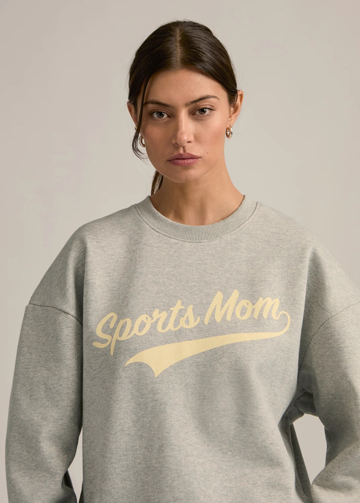 Sports Mom Sweatshirt in Heather Grey