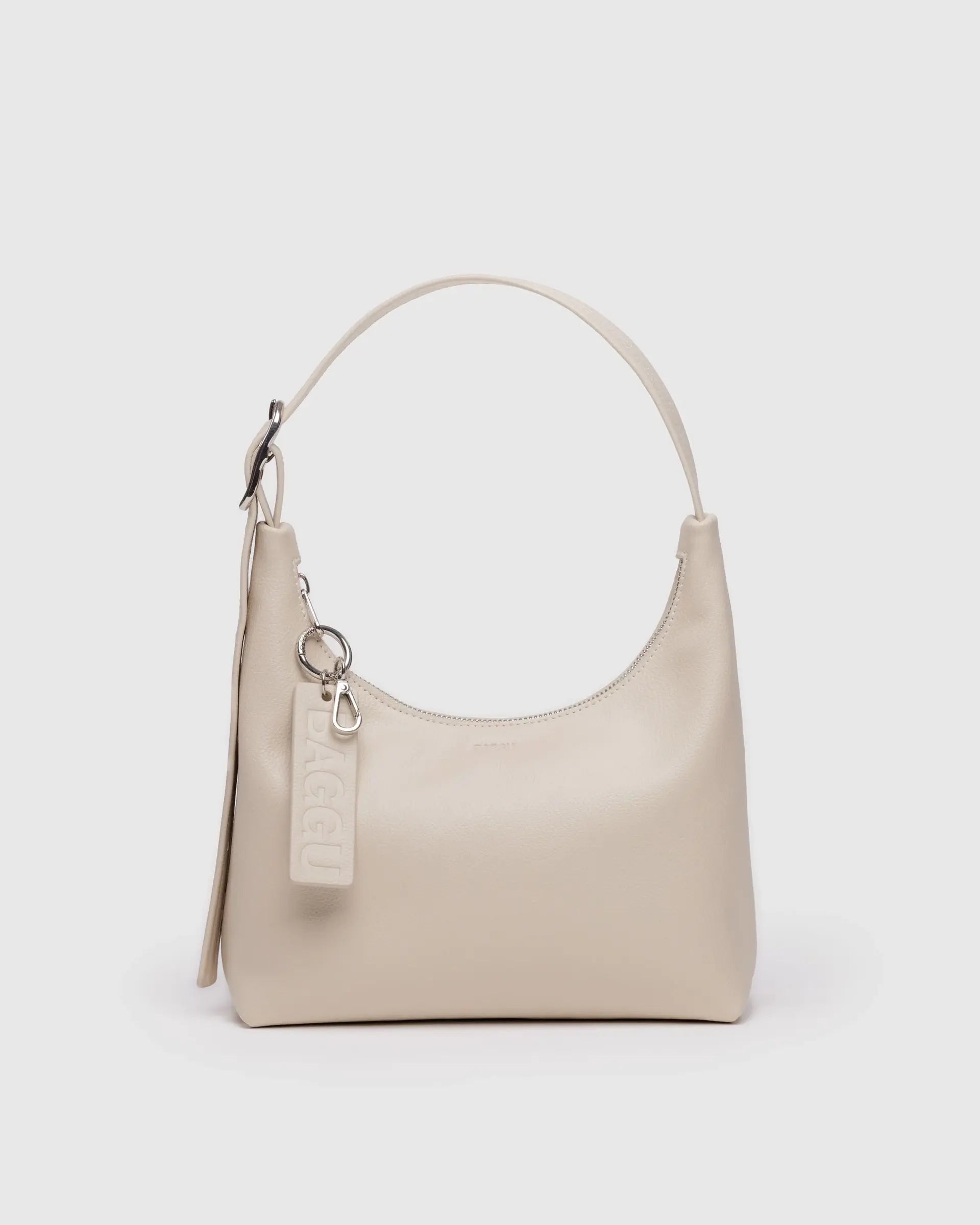 Mini Recycled Leather Shoulder Bag | Stone