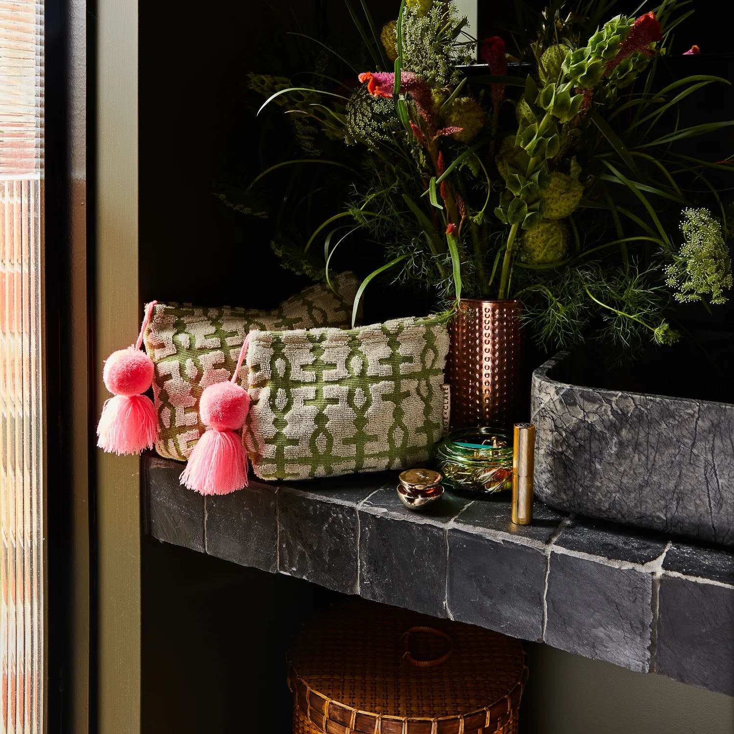 Amata Terry Pouch | Palm Large