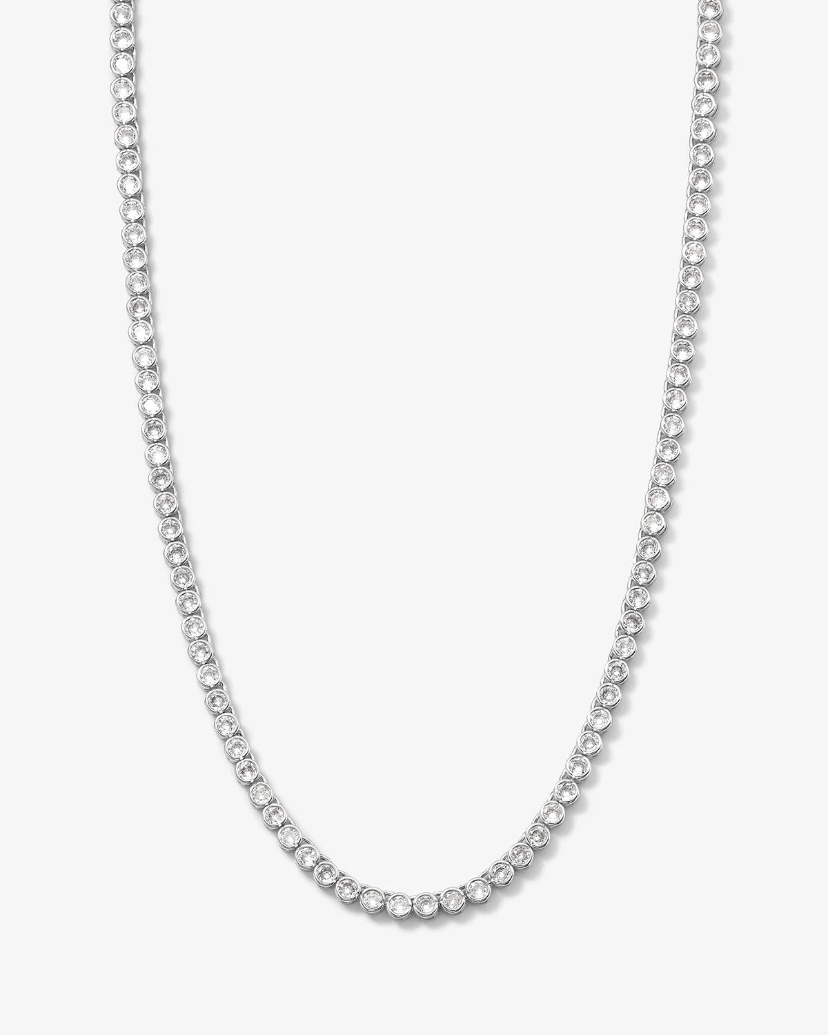 Baroness Tennis Necklace | Silver