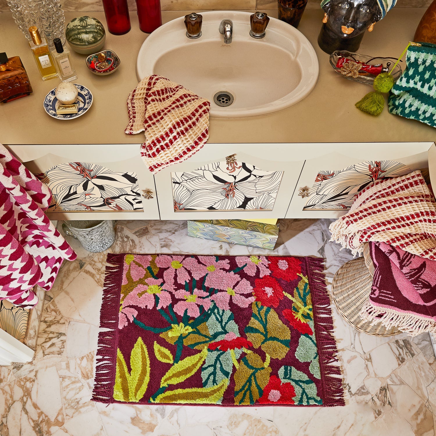 Genevieve Bath Mat | Mahogany