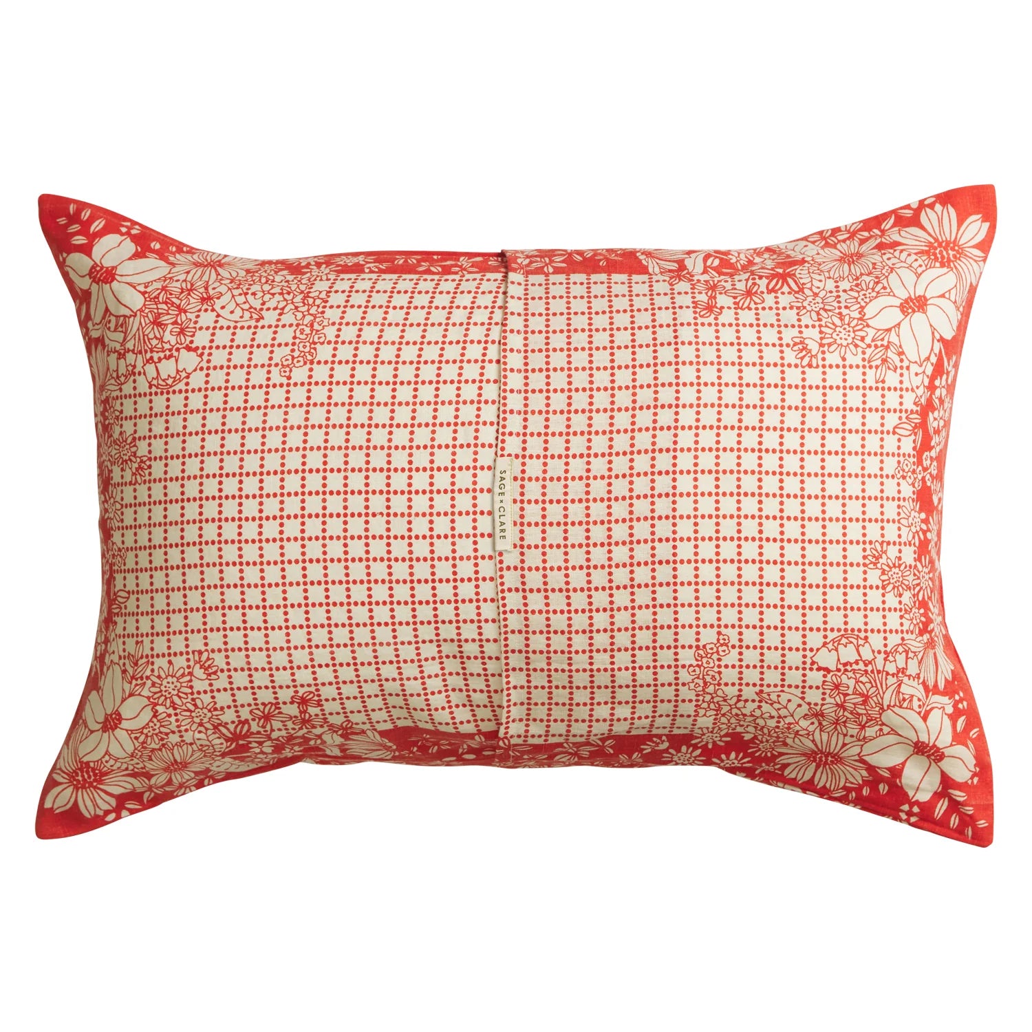 Mallorie Linen Pillowcase Set | Scarlet