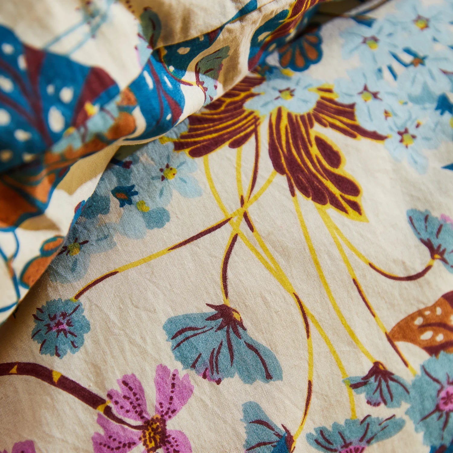 Genevieve Cotton King Duvet Cover | Almond