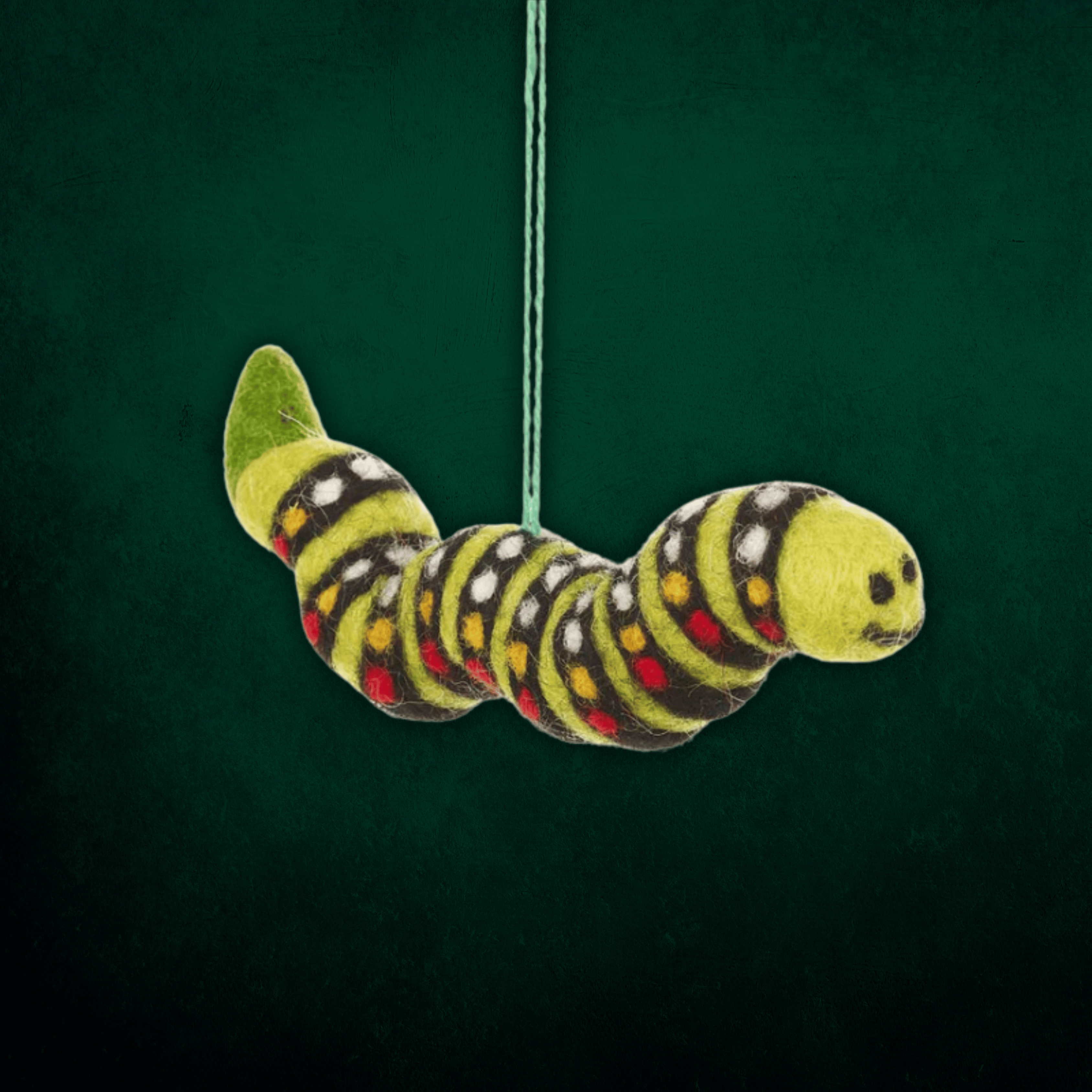 Handmade Felt Carl the Caterpillar Hanging Decoration