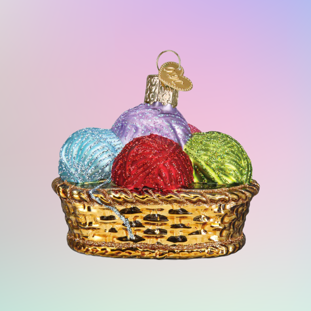 Basket Of Yarn Ornament