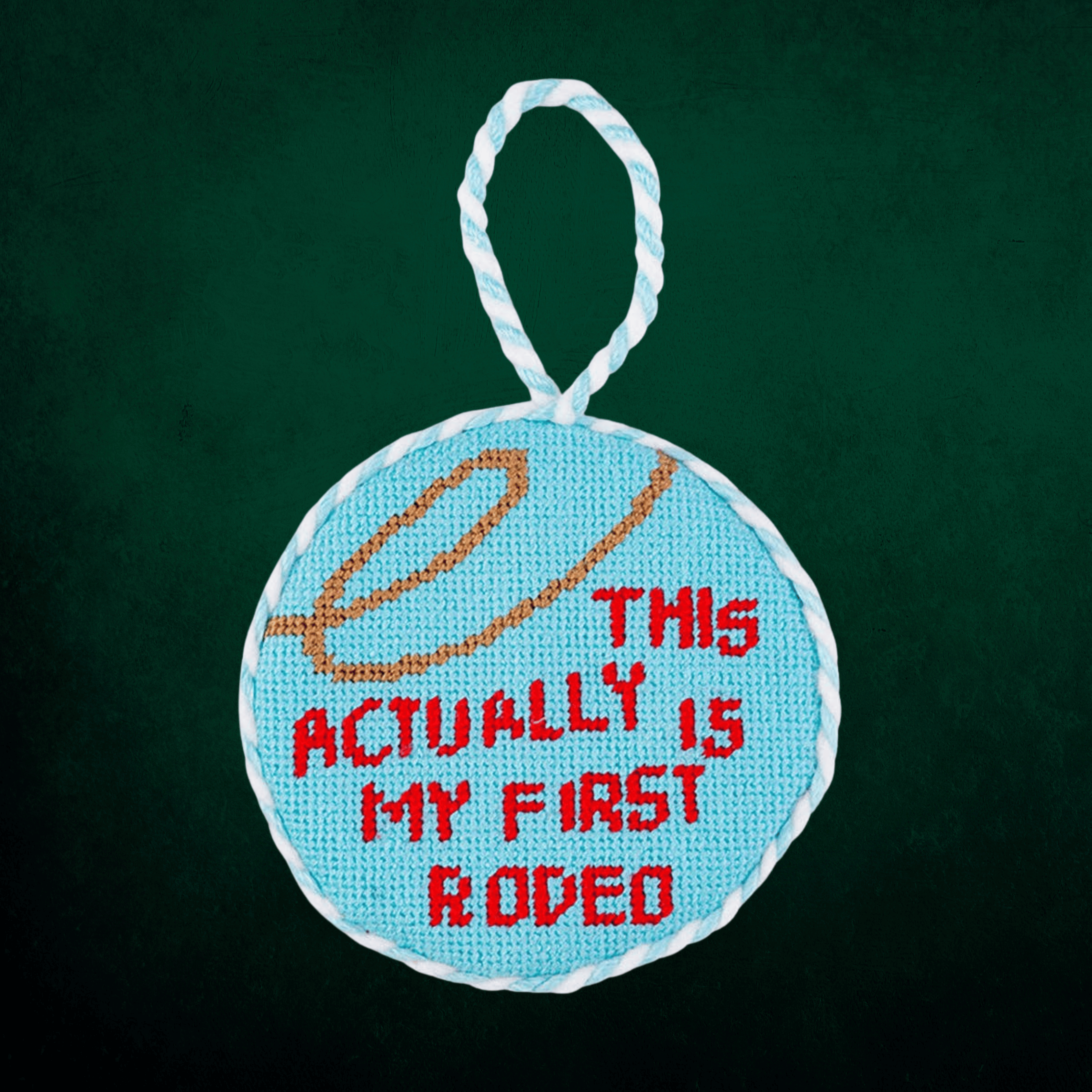 Needlepoint Ornament | First Rodeo