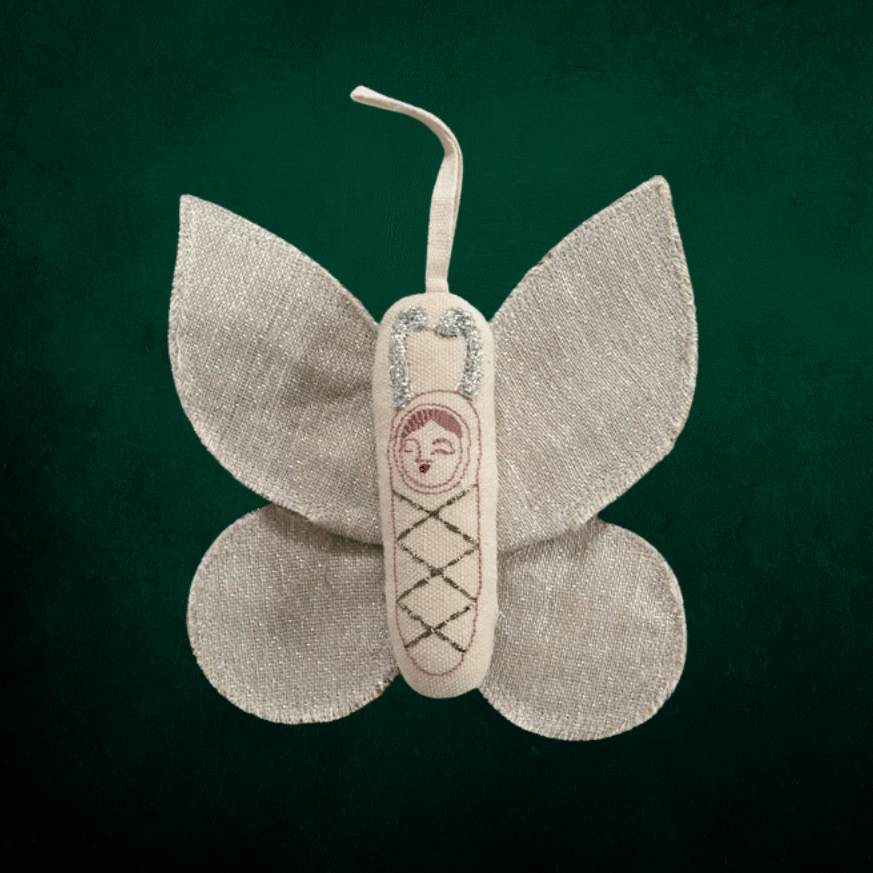 Cotton Sleepy Moth Ornament