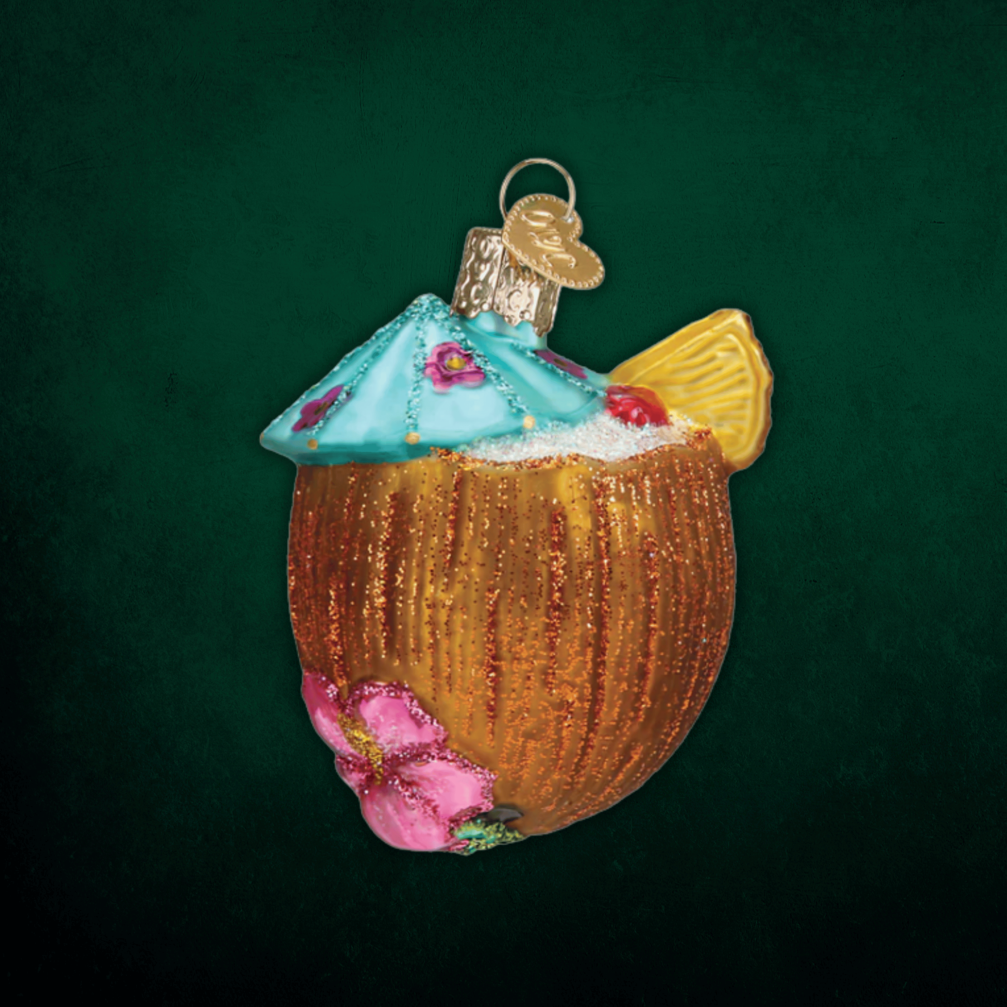 Tropical Coconut Drink Ornament