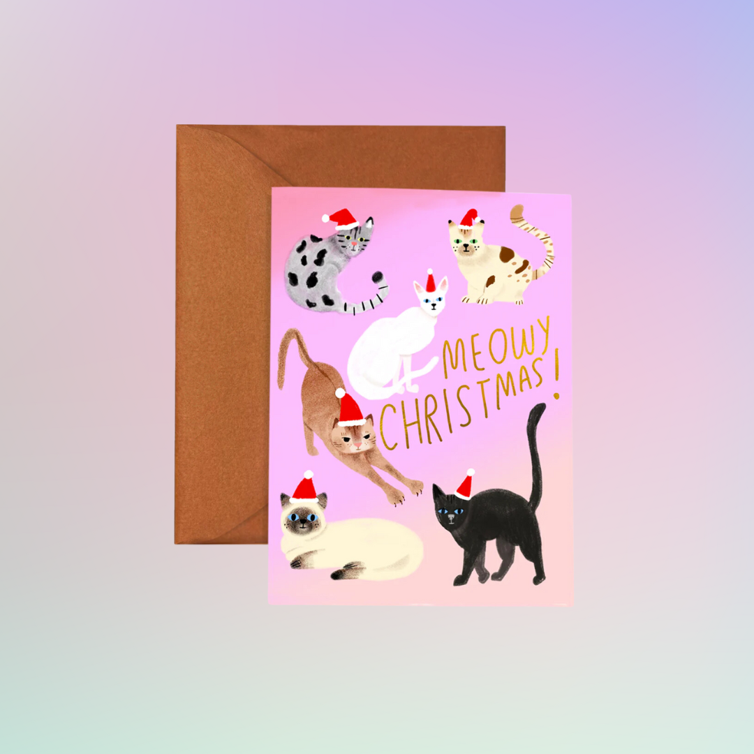 Feline Xmas Holiday Card