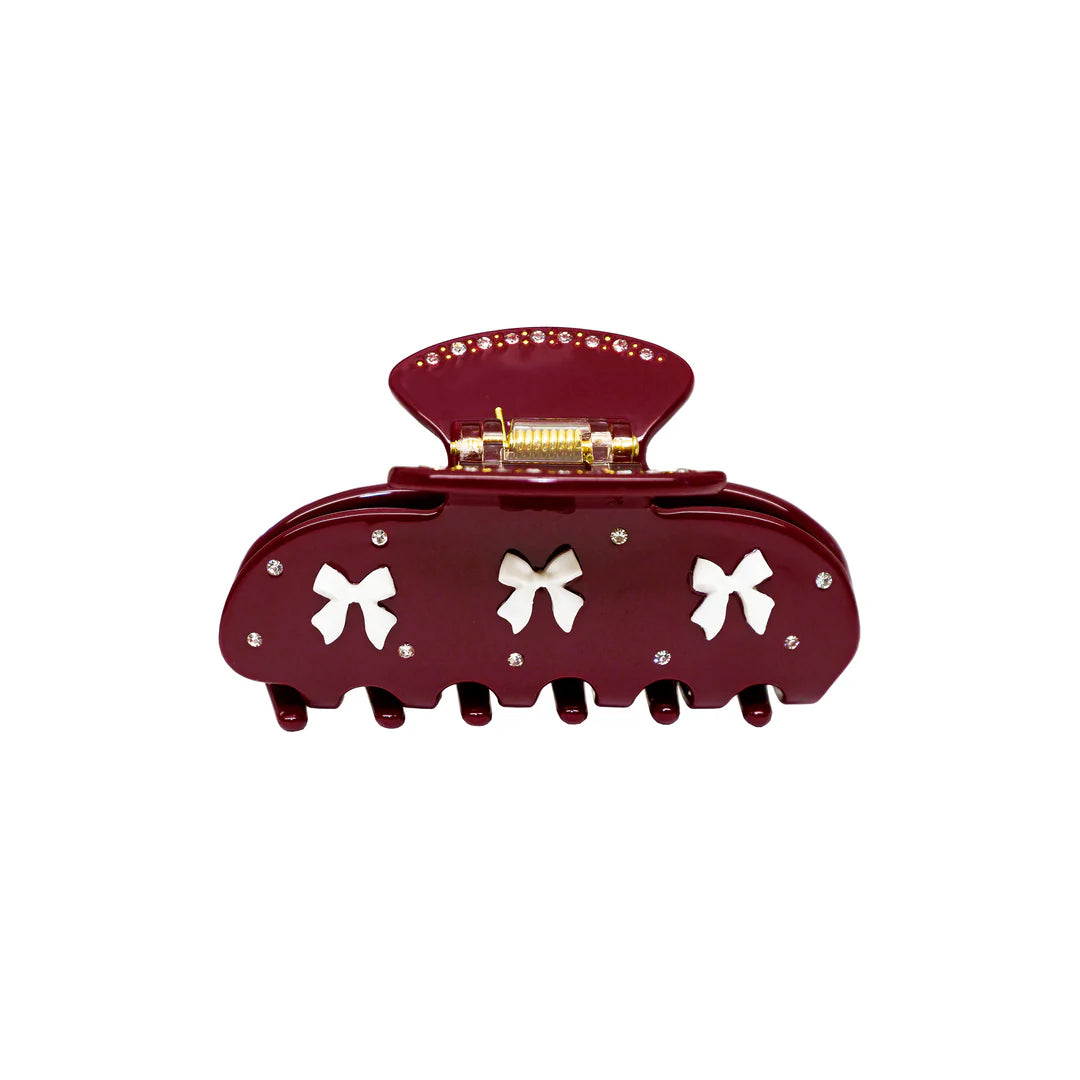 Sweetheart Claw Clip in Bordeaux Prima Donna