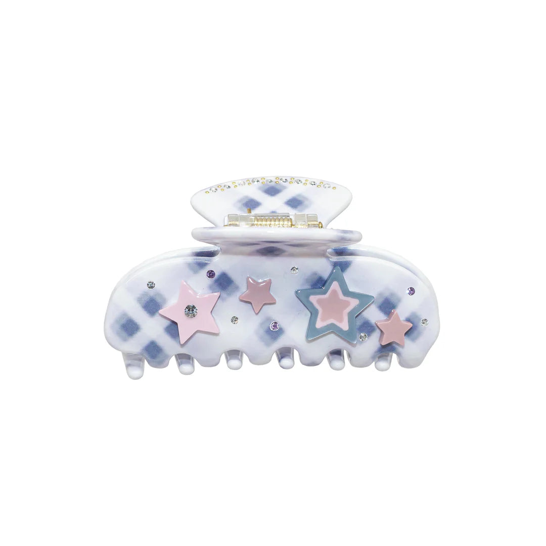 Sweetheart Claw Clip in Plaid Princess