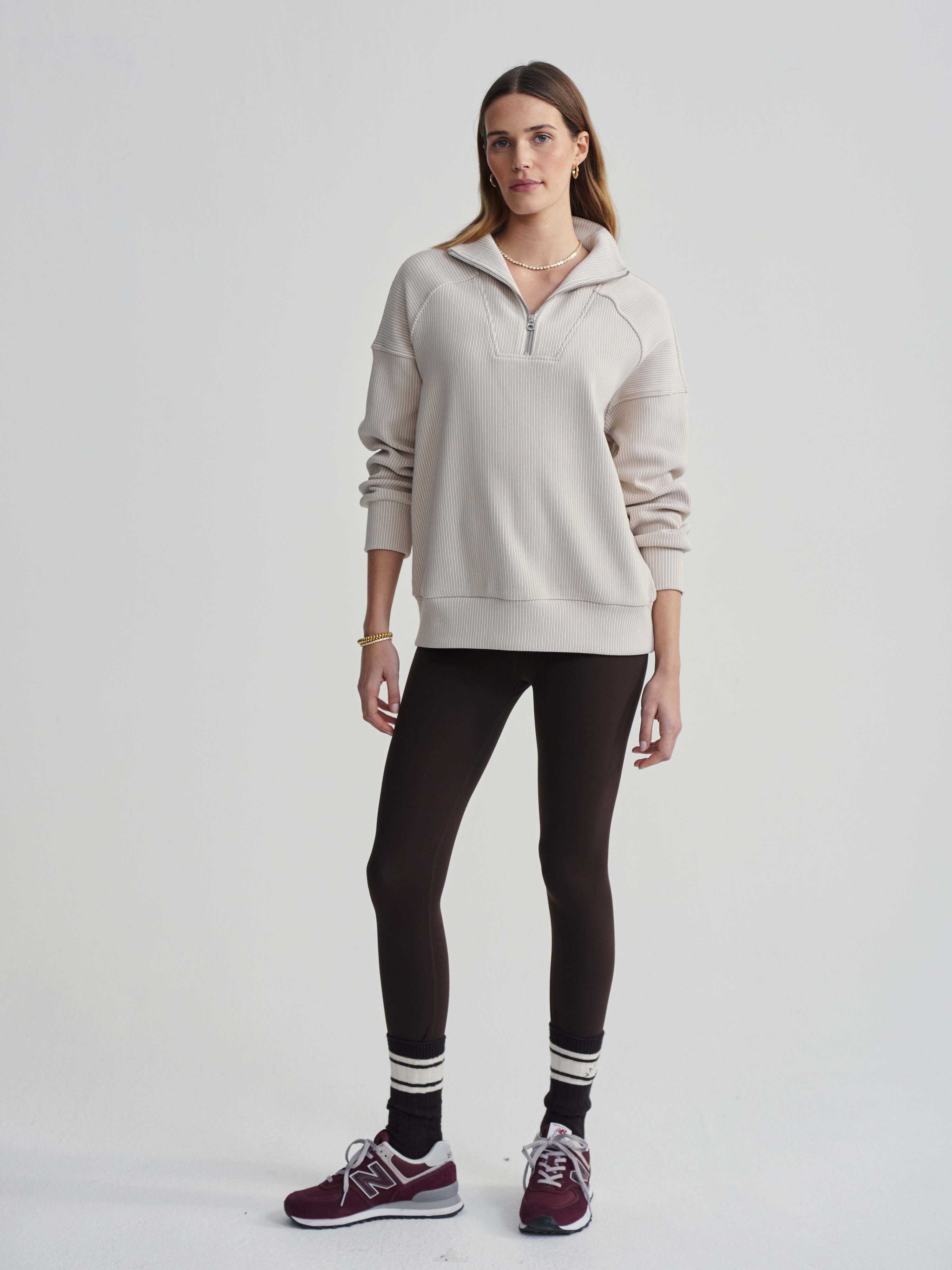 Rhea Half Zip Sweat in Chateau Grey