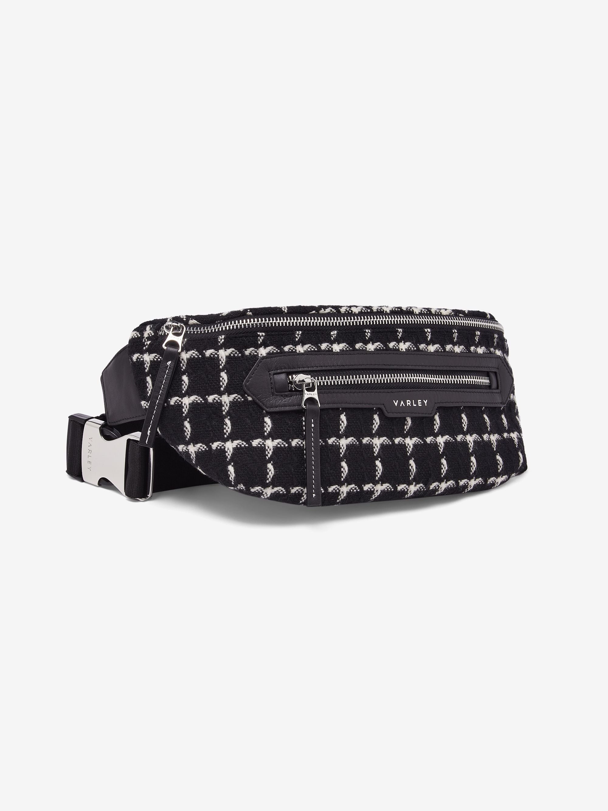 Roby Belt Bag in Black Mono Check