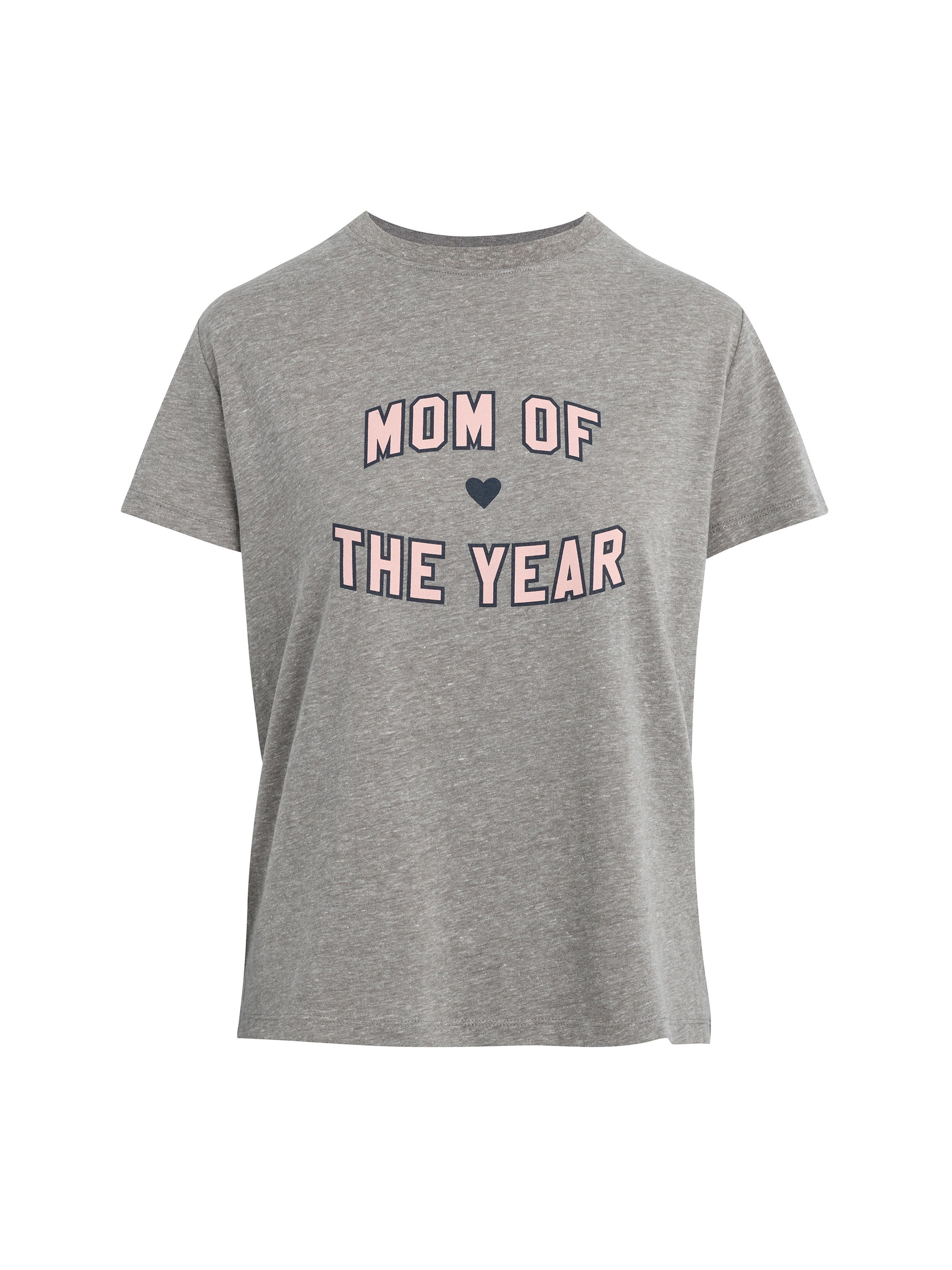 Mom Of The Year Tee in Heather Grey