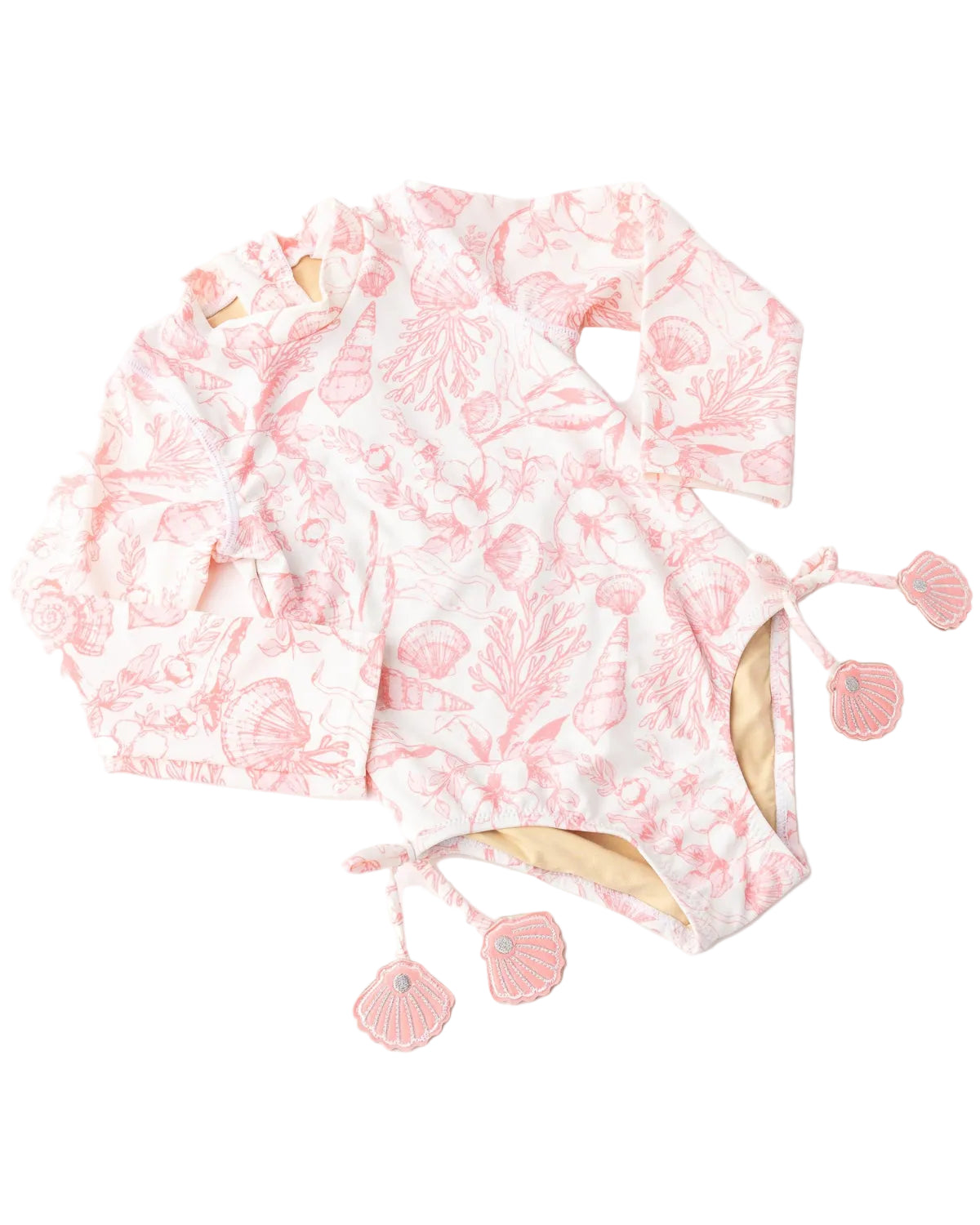Baby Long Sleeve One Piece | Seaside Toile