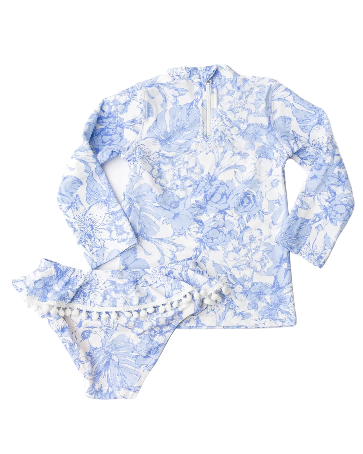 Baby Rashguard Swimsuit Set | Tropical Blues