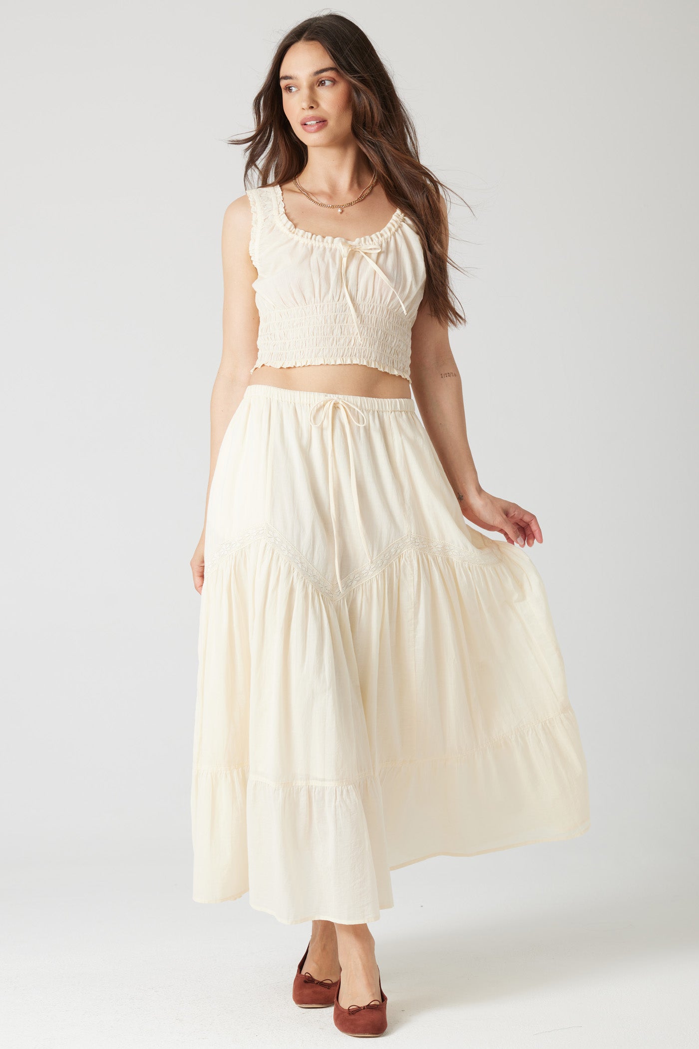 Via Lucia Skirt in Almond Bluff