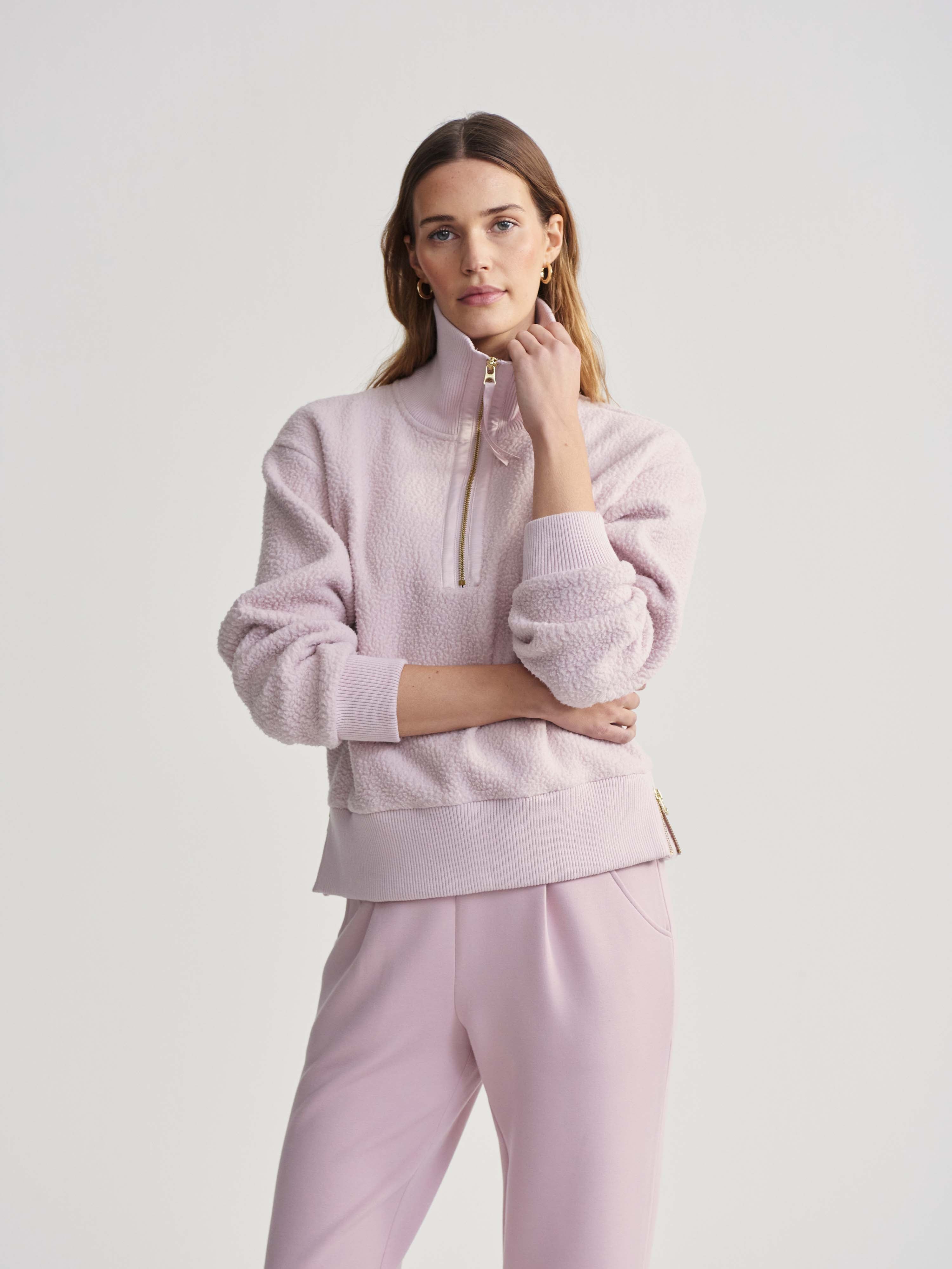 Roselle Half Zip Fleece in Burnished Lilac