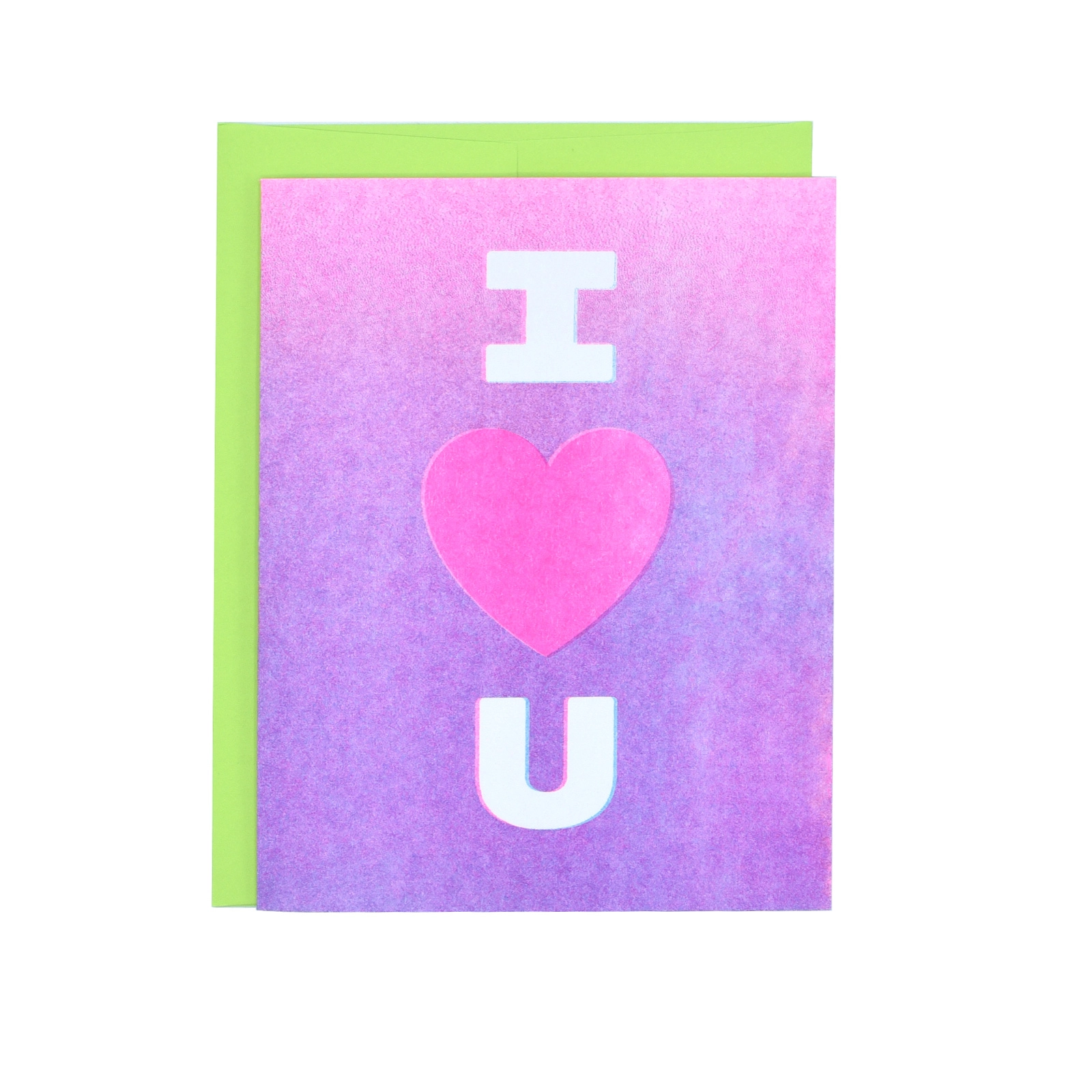 I Heart U Risograph Greeting Card