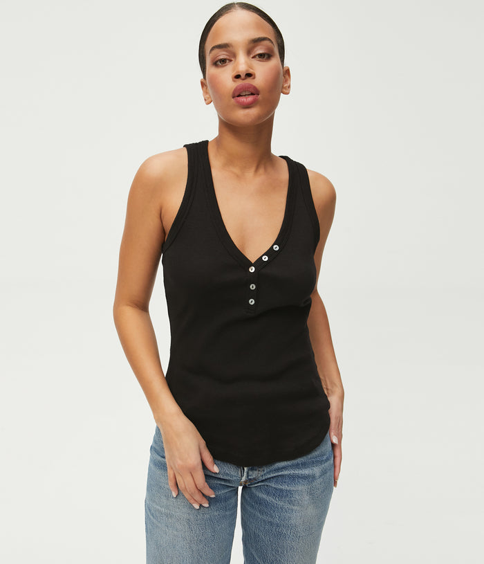 Luna Y Neck Henley Tank