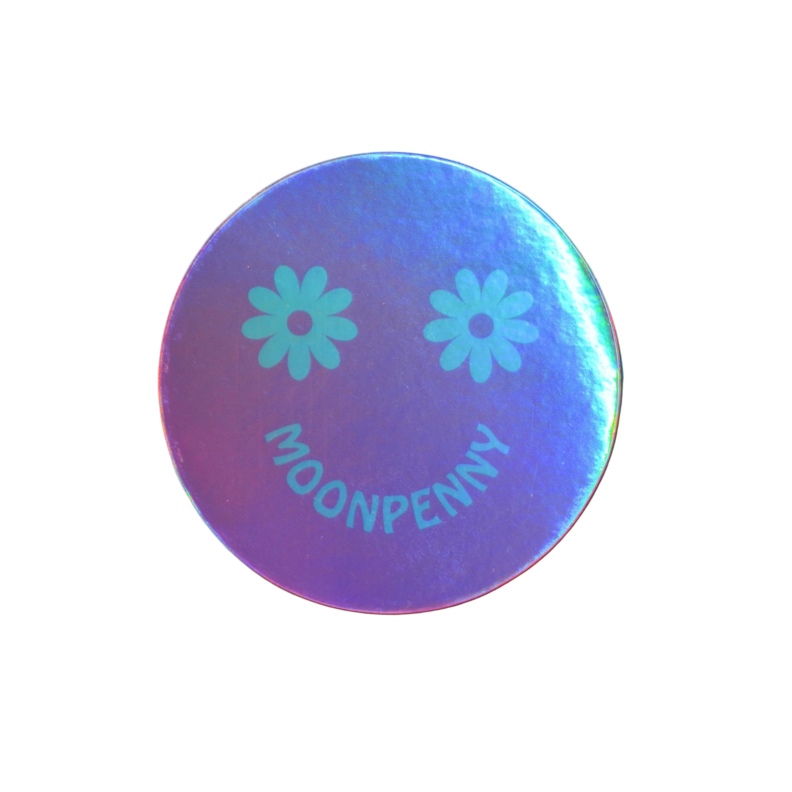 Daisy Face Vinyl Sticker | Holographic Pink