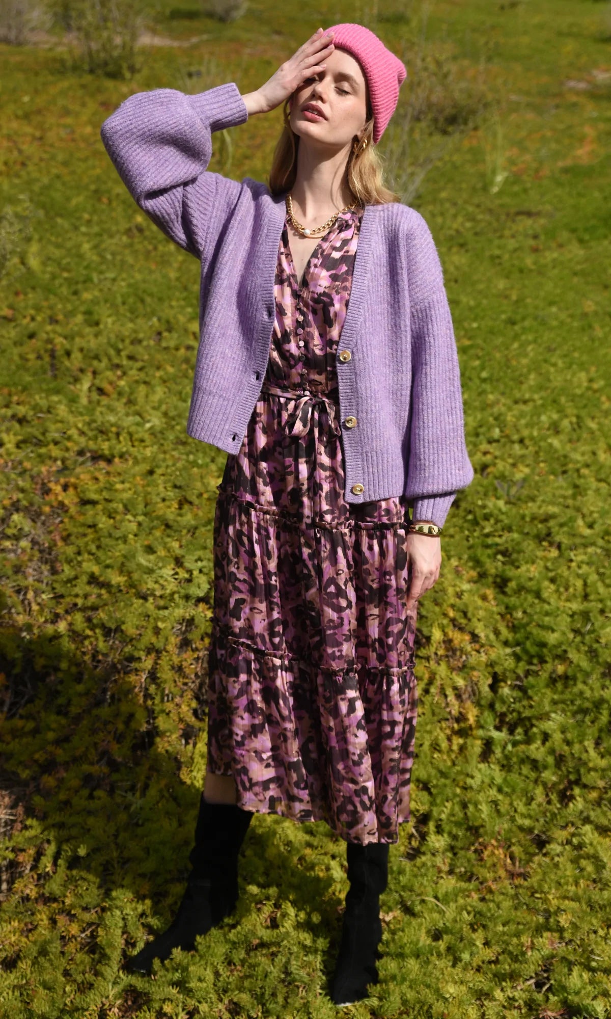 Wilma Dropped Shoulder Cardigan