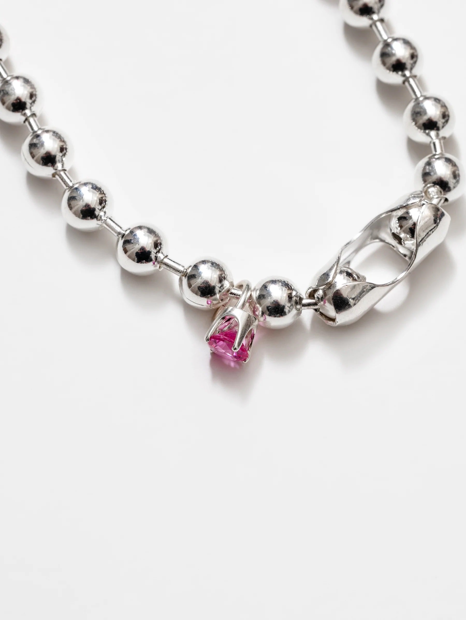 Zoie Necklace in Pink and Sterling Silver
