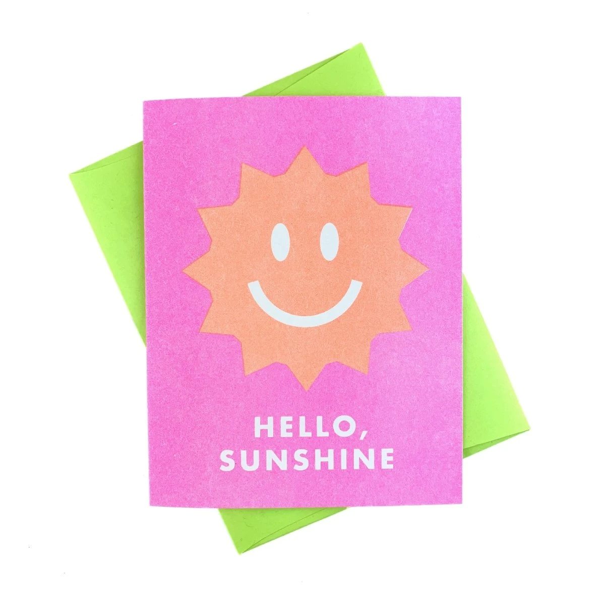 Hello, Sunshine Risograph Greeting Card