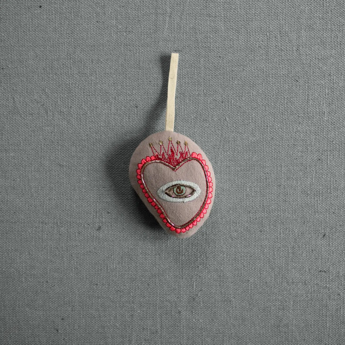 Cotton Sacred Heart Ornament | Filled with Lavender