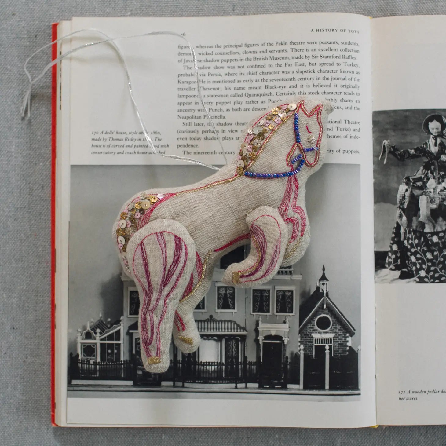 Cotton Carousel Pony Horse Ornament
