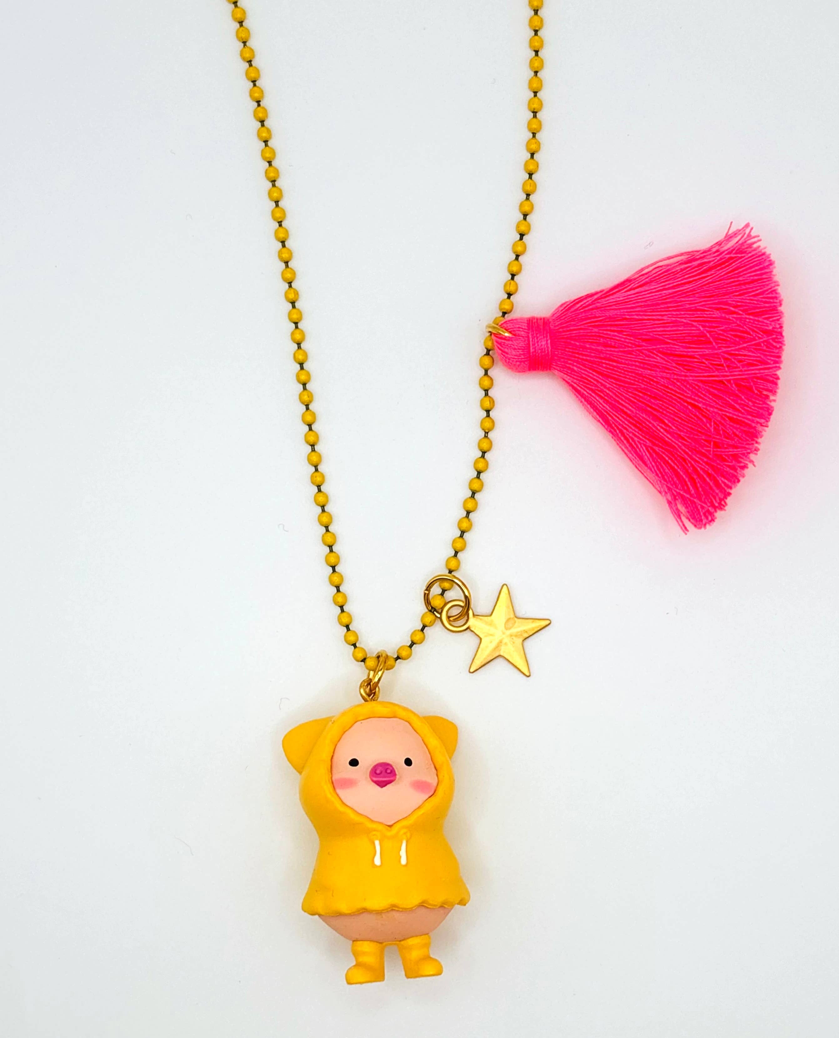 April Showers Piggy Necklace