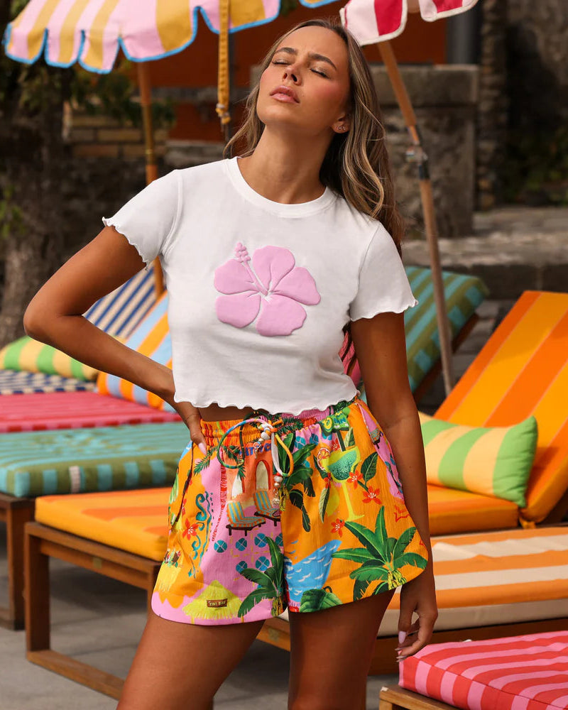 Lettuce Cropped Mini Tee