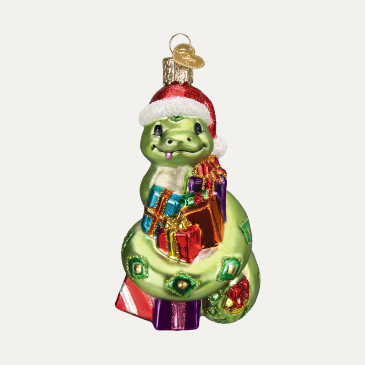 Santa Snake Ornament