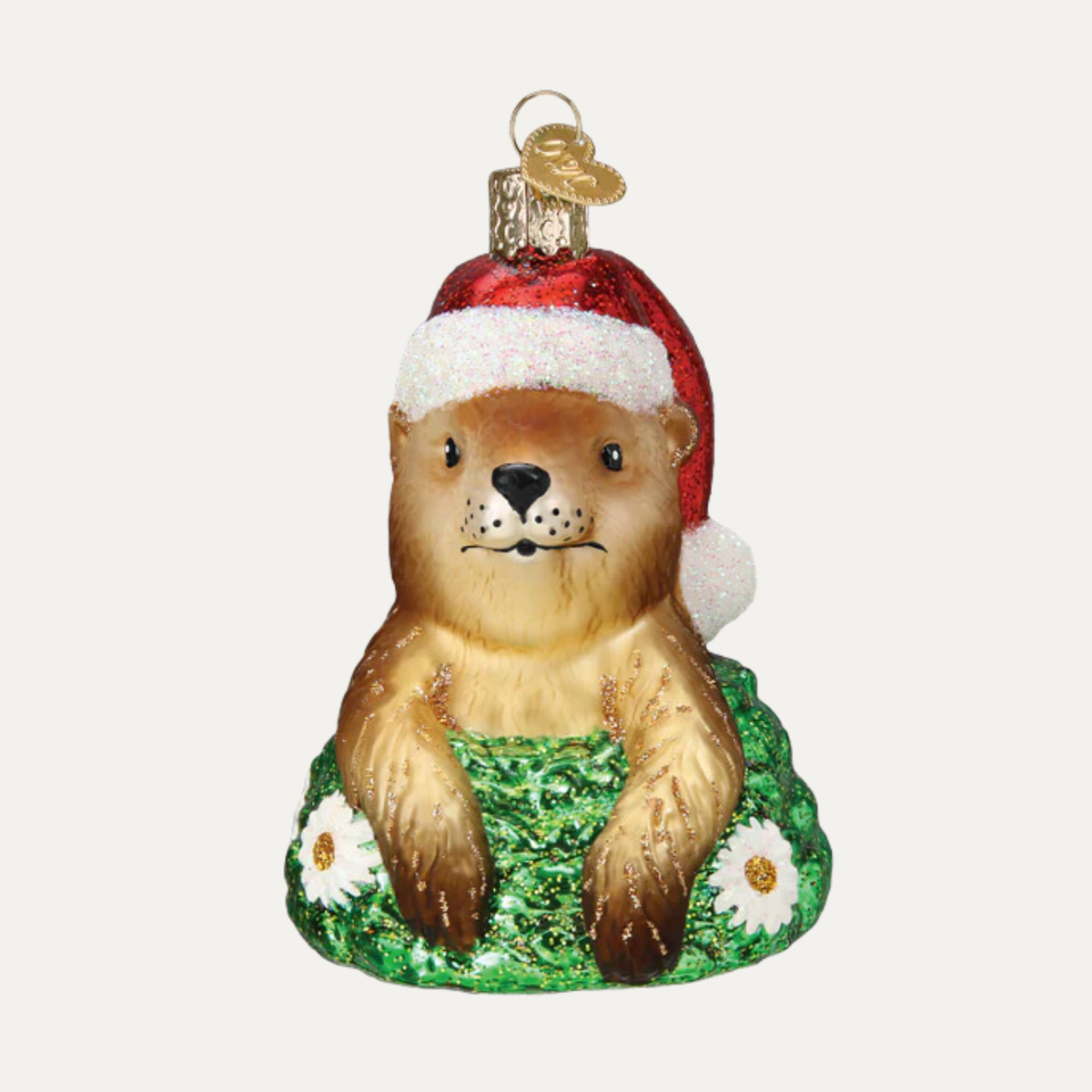 Santa Groundhog Ornament