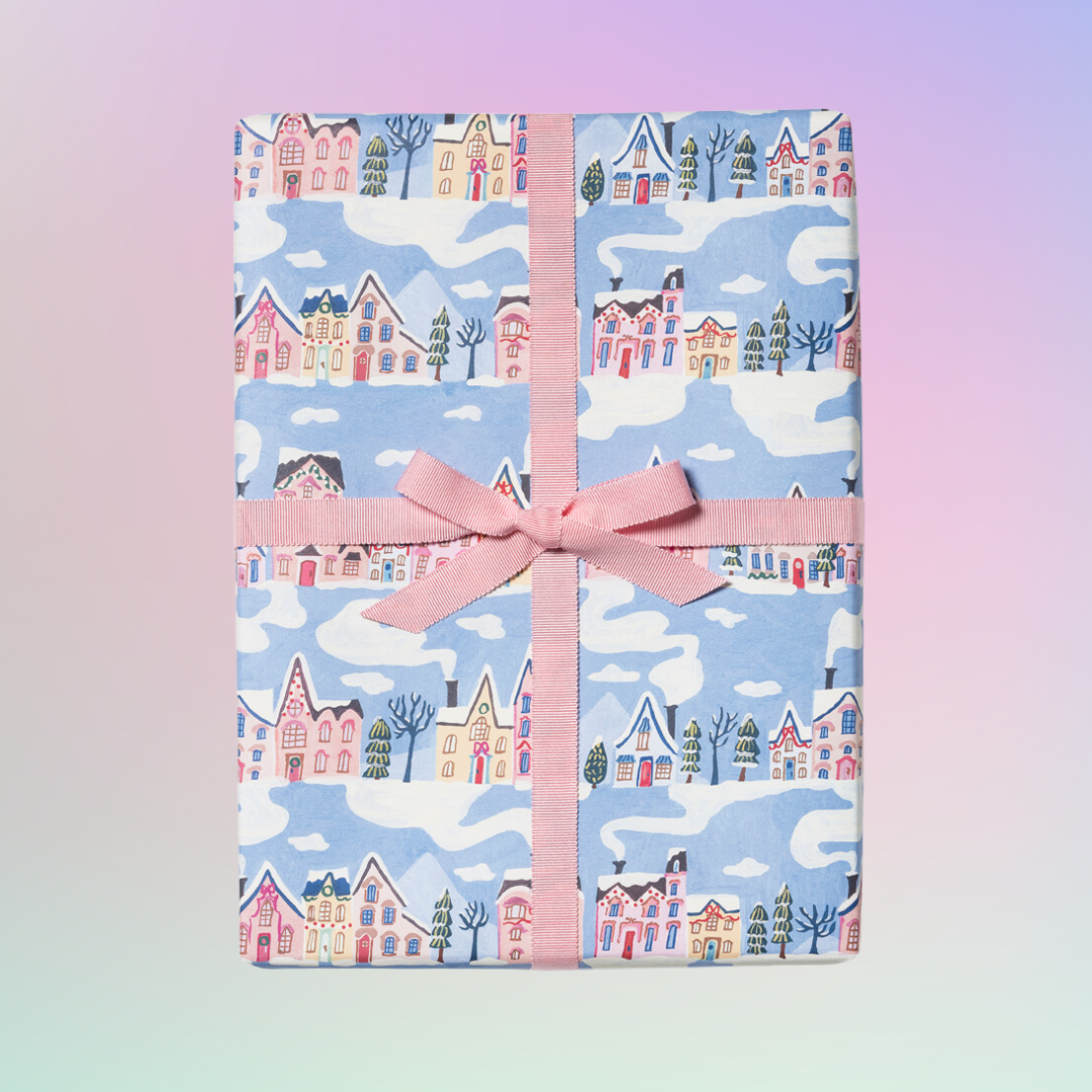 Little Pink Houses Wrapping Paper Sheets - Magnolia