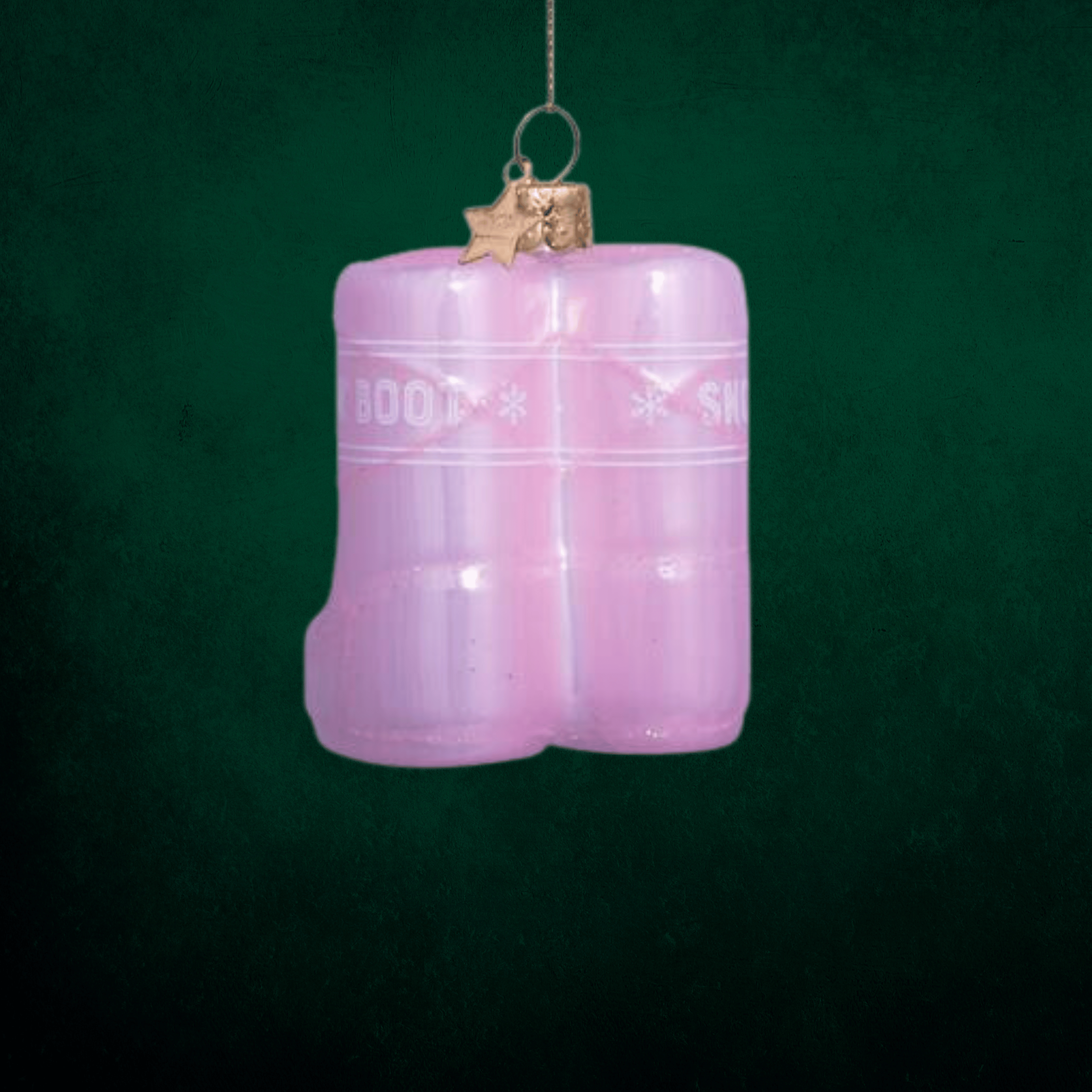 Pink Opal Snow Boots Ornament