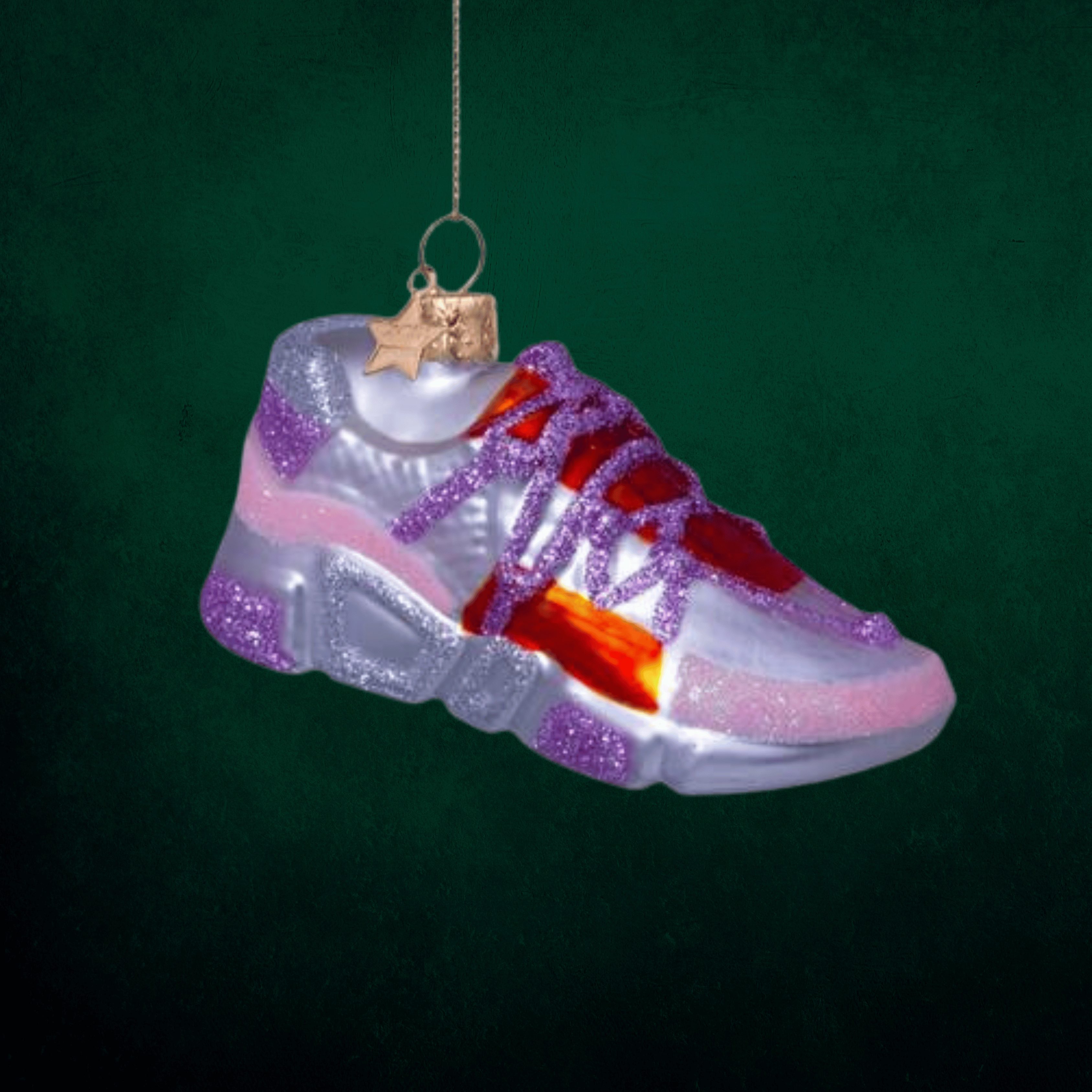 Pink Red Sneaker Ornament