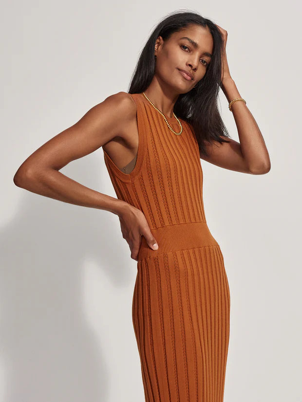 Florian Knit Dress in Almond