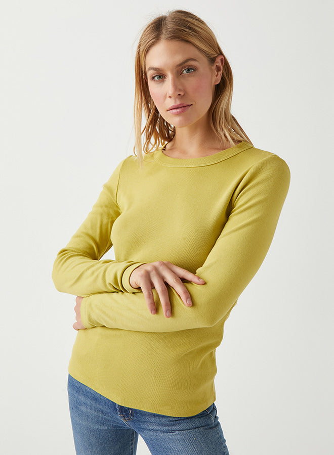 Nori Long Sleeve Tee | Snow Pea