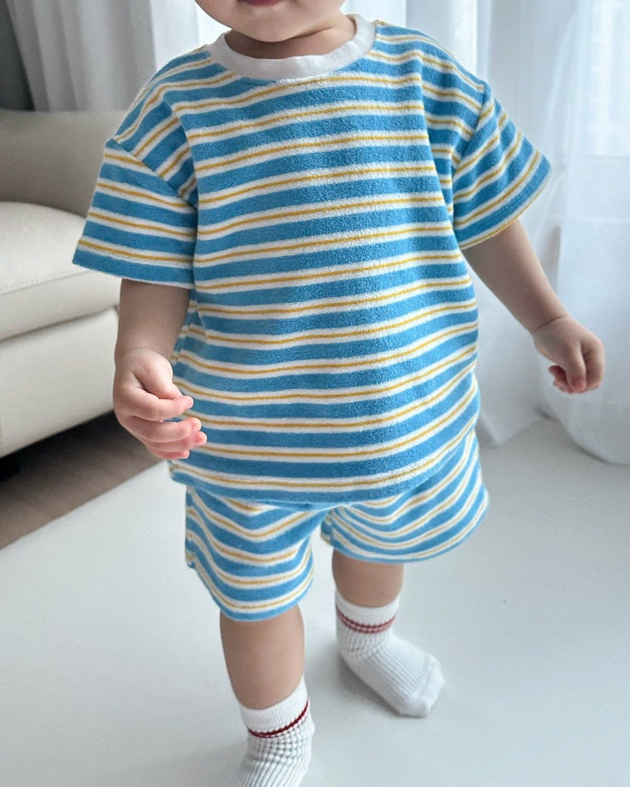 Sunny Stripe Terry Lounge Set