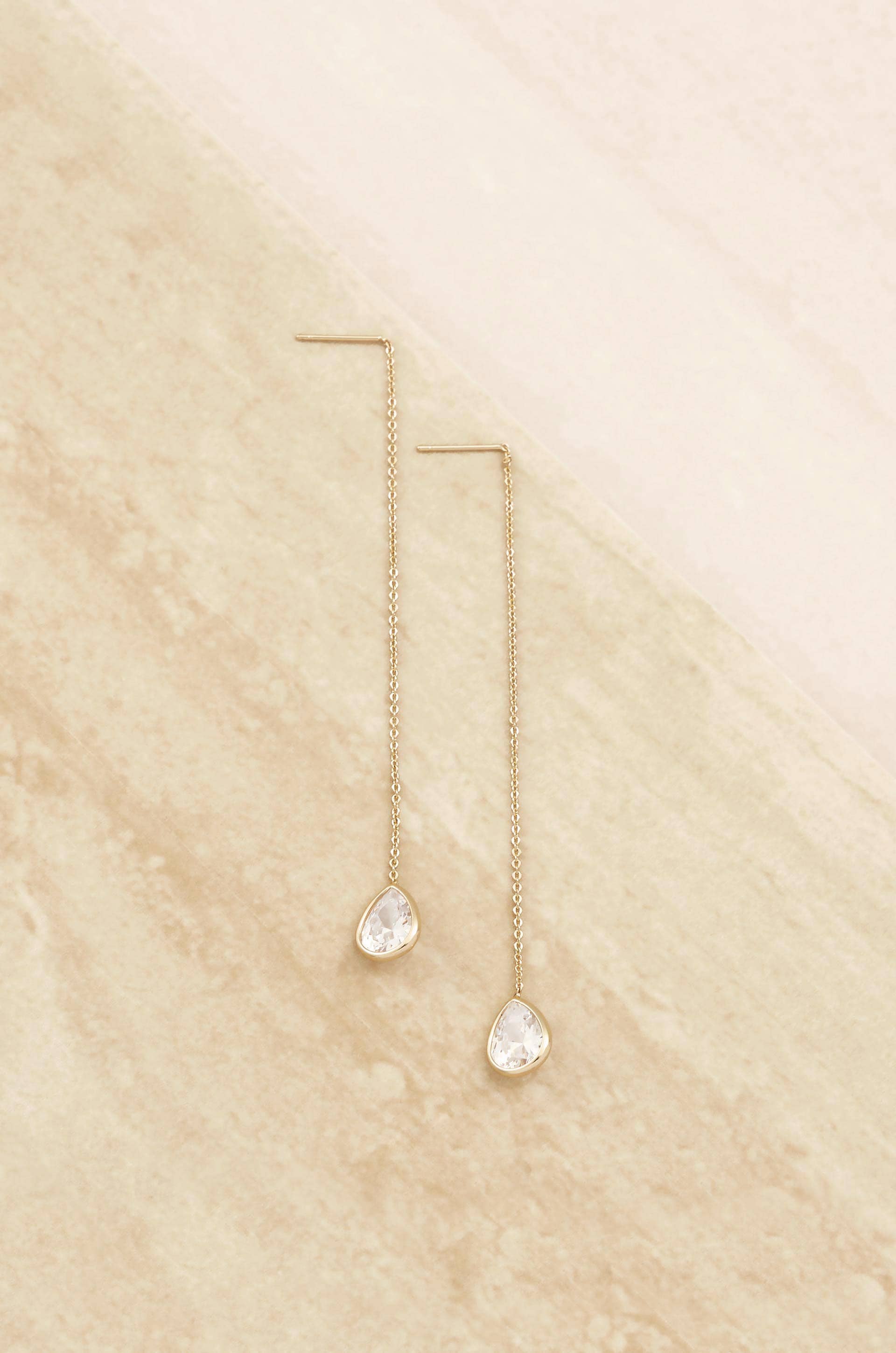 Barely There Chain and Crystal Dangle Earrings