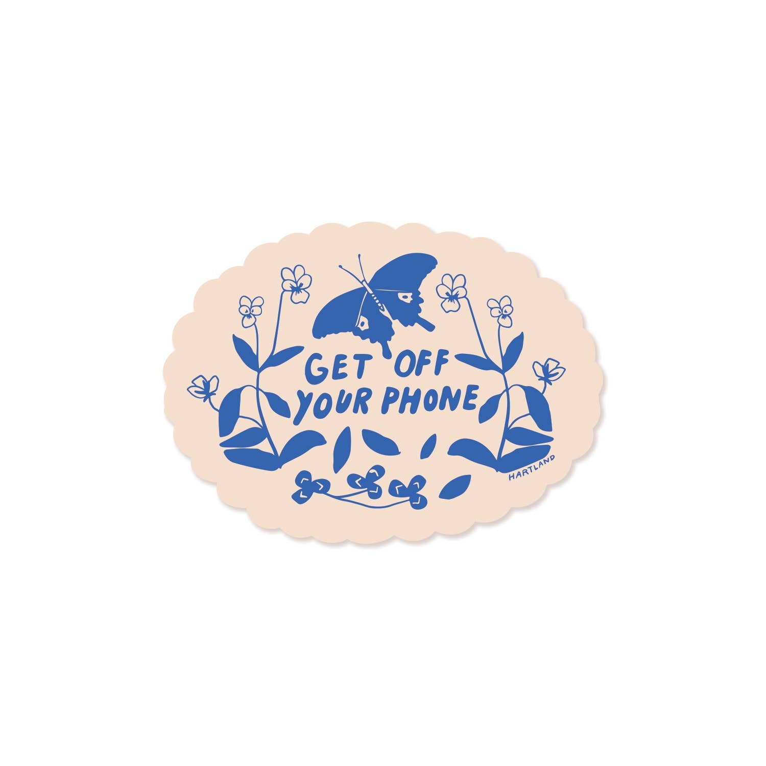 Get off your phone sticker