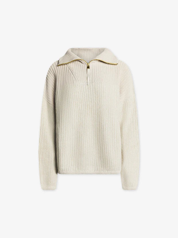 Willard Half Zip Knit 2.0 in Fog