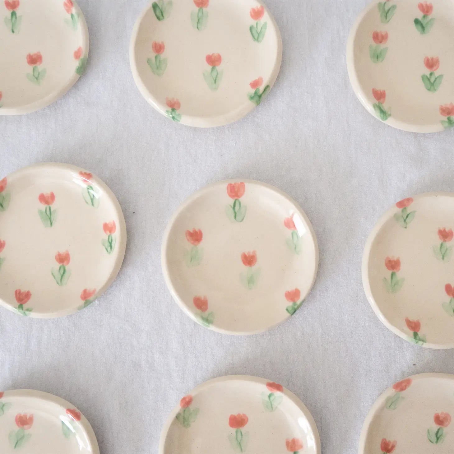 Pink Tulips Ring Dish