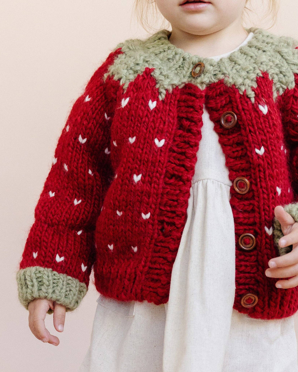 Strawberry Knit Baby Cardigan