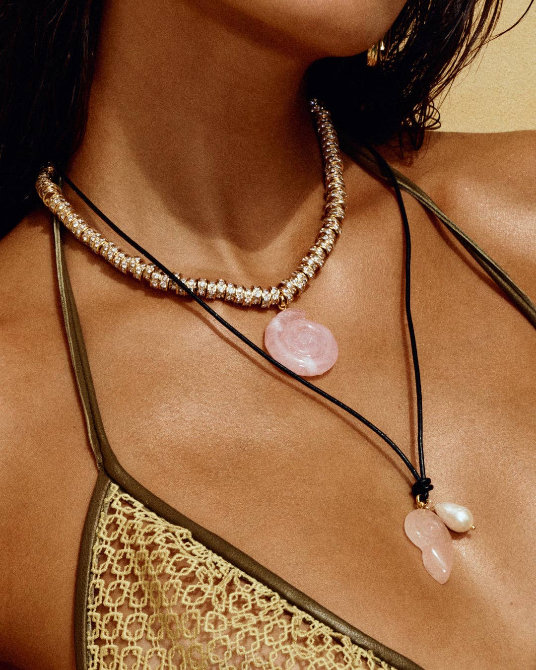 The Santorini Pendant Cord Necklace